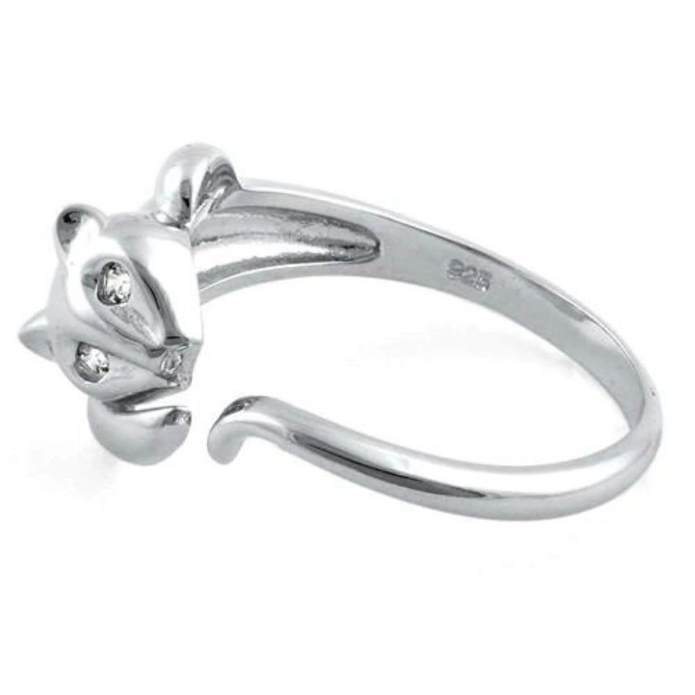 Sterling Silver Open Adjustable Cat Ring Finejewelry New With Box — image 4 of 6
